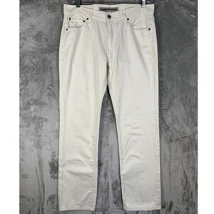 Express Kingston Classic Fit Straight Leg Cream Jeans‎ Men Size 33x32